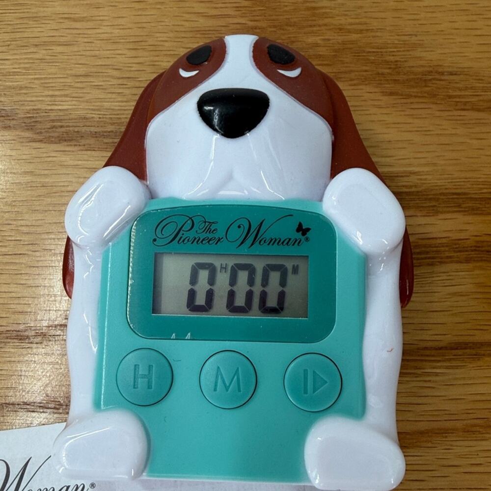 The Pioneer Woman Charlie Kitchen Timer Magnetic LCD Digital Display Batteries